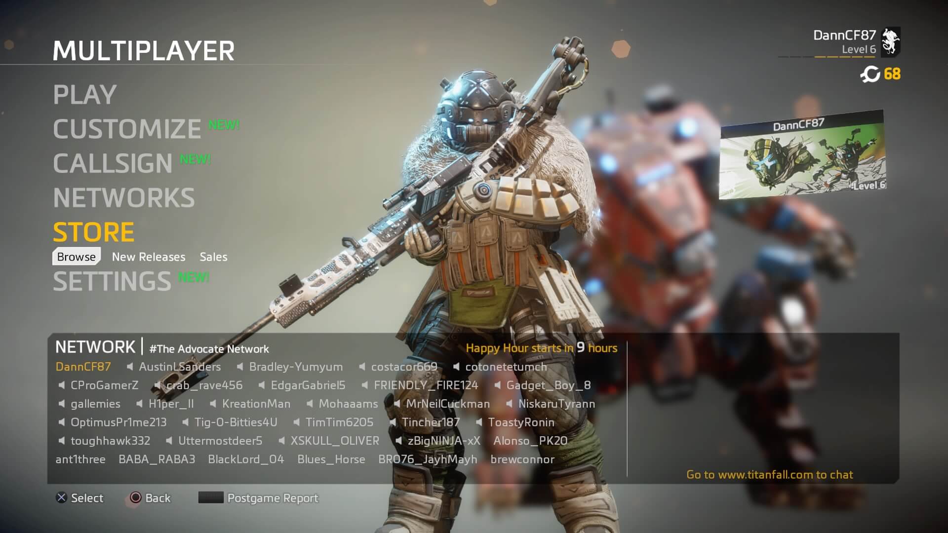 Networks - clans made accessible — Titanfall 2